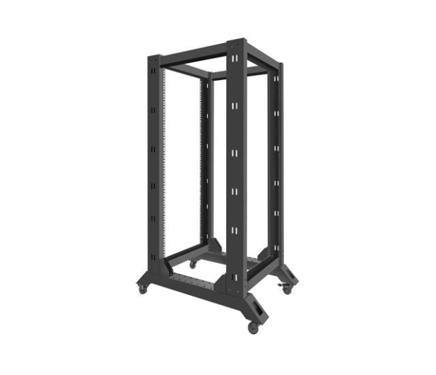 Lanberg Stojąca 19" 27U 600x800mm Open Rack (czarna) - 455670 - zdjęcie 6
